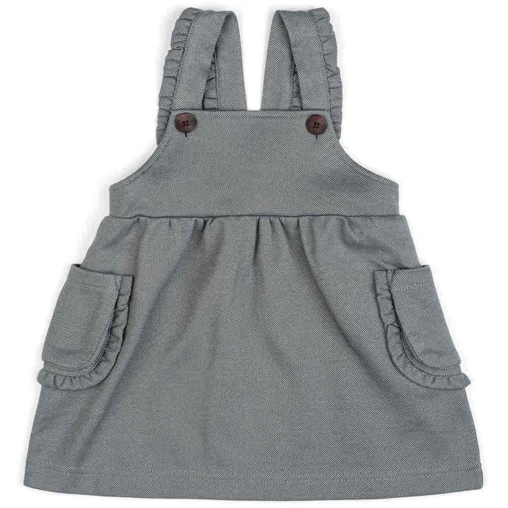 Milkbarn Organic Cotton Blend Classic Overall Dress -- Denim NWT